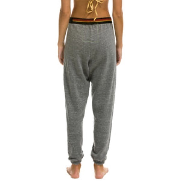 Aviator Nation LOGO STRIPE SWEATPANTS - HEATHER GREY - S (SOLD OUT) - Picture 2 of 6